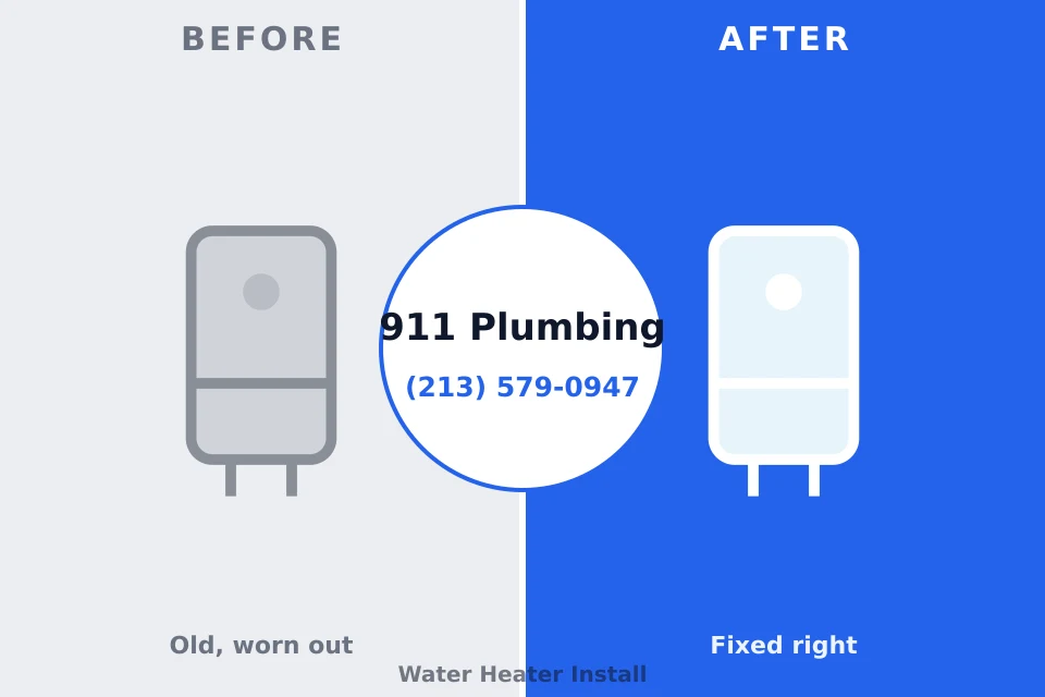 Before and after: plumbing repair Whitesboro, AL